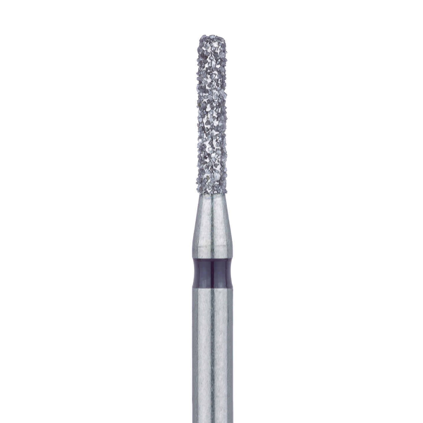 Meisinger 841H-012-FG Diamond Bur, Super Coarse (Black), Round Edge Cylinder, FG, 1.2 mm Head Diameter, 6.0 mm Head Length, 5/Pkg - Diamond Instruments – FG, Super Coarse, Black, Cylinder, Round End, 5/Pkg - 841H-012-FG, 1.2 mm Head Diameter, 6.0 mm Head Length - Image 1