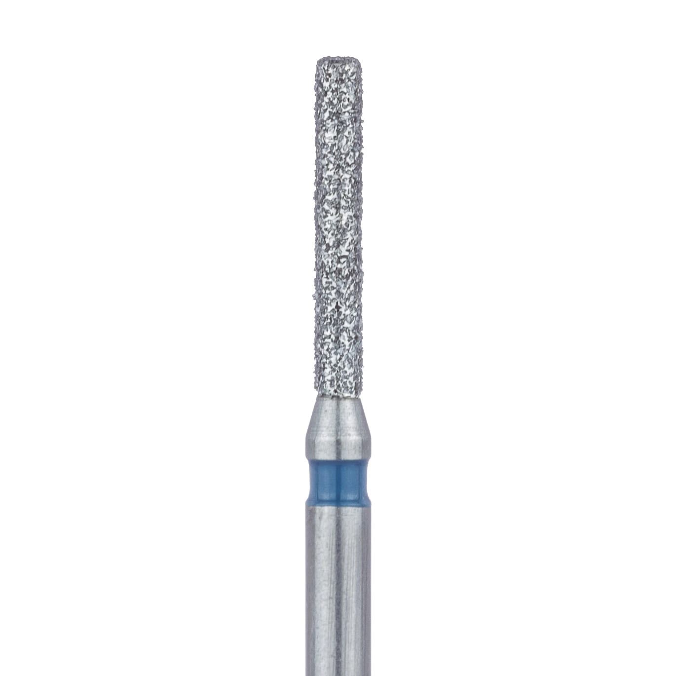 Meisinger 842-012-FG Diamond Bur, Round Edge Extra Long Cylinder, Medium Grit (Blue), 1.2 mm Diameter, 8 mm Working Length, Friction Grip, 5/Pack - Meisinger Diamonds 842-012-FG Medium 5/Pk - Image 1