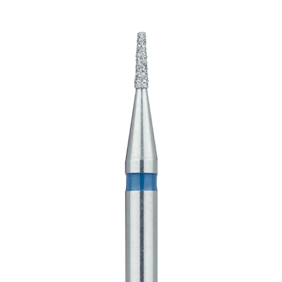 Meisinger 845-010-HP Diamond Bur, Flat-End Taper, Medium Grit, 1.0 mm Diameter, Handpiece, 5/Pk - Diamond Instruments – HP, Medium, Cone - Size #845-010-HP, 1.0 mm Diameter - Image 1
