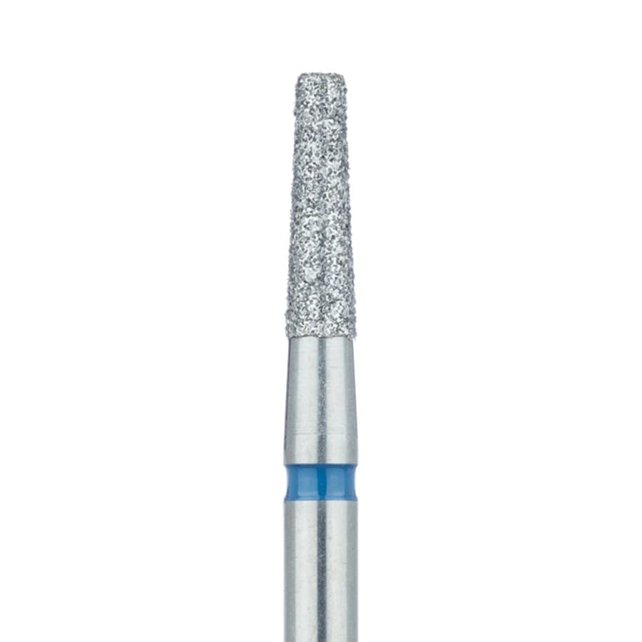 Meisinger Diamond Bur #847-023-HP, Medium Grit, Flat End Taper (Cone), 2.3 mm Diameter, 8 mm Working Length, HP Shank, 5/Pack - Diamond Instruments – HP, Medium, Cone - Size #847-023-HP, 2.3 mm Diameter - Image 1
