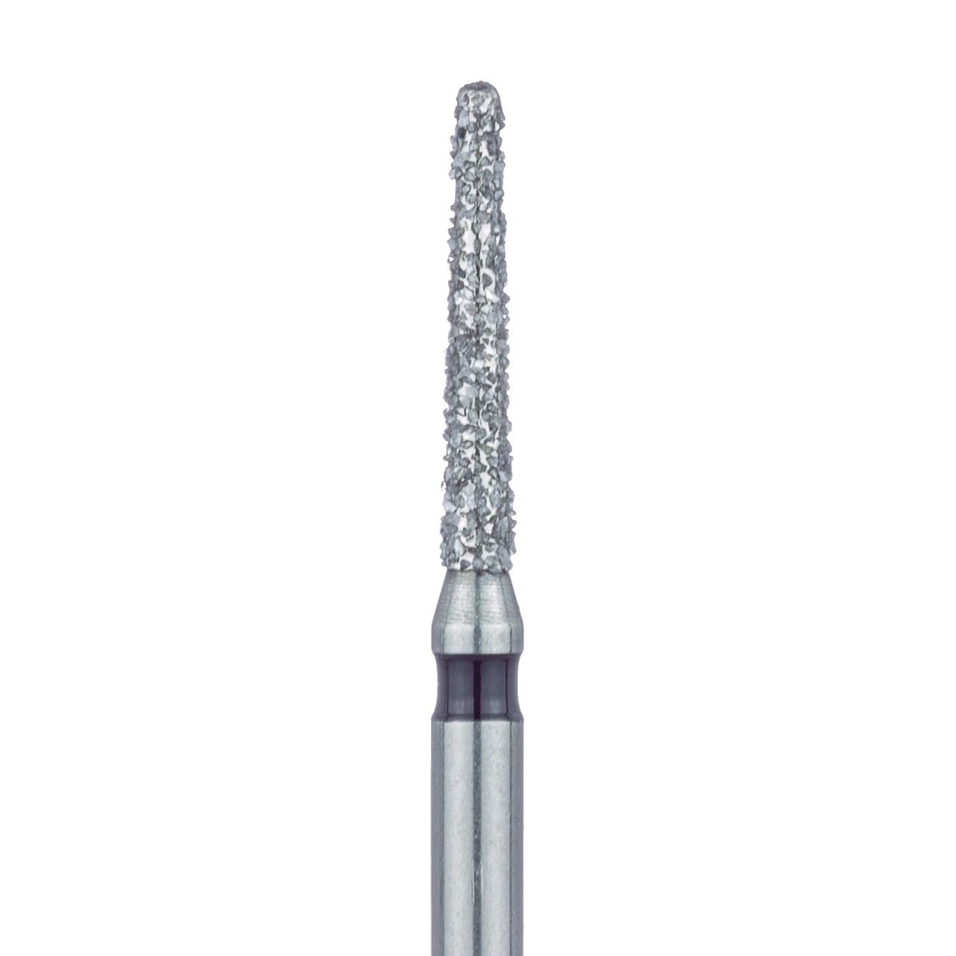 Meisinger 847H-014-FG Diamond Bur, Super Coarse, Flat End Taper, Friction Grip, 1.4 mm Head Diameter, 8.0 mm Head Length, 5/Pkg - Diamond Instruments – FG, Super Coarse, Black, Cone, 5/Pkg - Flat, 847H-014-FG, 1.4 mm Head Diameter, 8.0 mm Head Length - Image 1