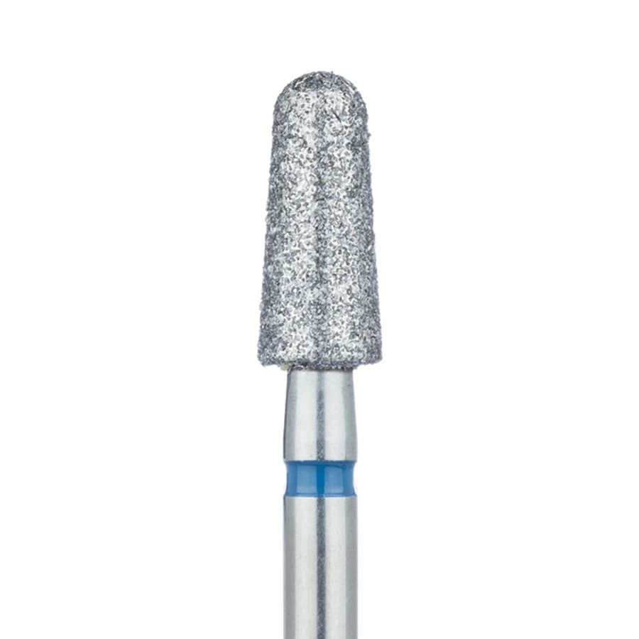 Meisinger 850 Round End Taper Diamond Bur, Medium Grit, HP (Handpiece) Shank, 4.0 mm Diameter, 8.0 mm Working Length, 2/Pkg, #850-040-HP - Diamond Instruments – HP, Medium, Cone - Diamond Instruments – 850 Round End Taper HP, Size #850-040-HP, 4.0 mm Diameter, 2/Pkg - Image 1