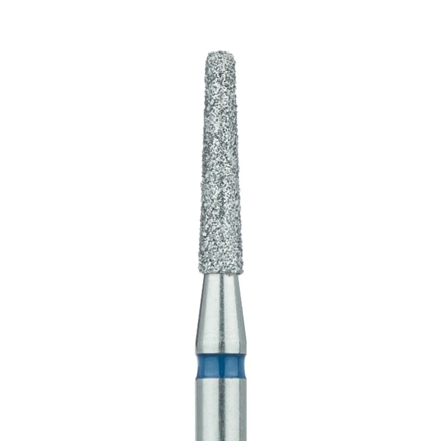 Meisinger 852-021-HP Multi-Use Diamond Bur, Round End Tapered (Chamfer), Medium Grit, 2.1 mm Diameter, 10 mm Working Length, HP Shank, 5/Pack - Meisinger Diamonds 852-021-HP Medium 5/Pk - Image 1