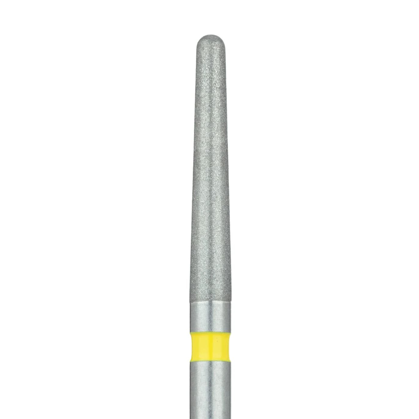 Meisinger 852C-016-FG Extra Fine Diamond Bur, Round End Tapered, Friction Grip, 1.6mm Diameter, 10mm Working Length, 5/Pack - #852C-016 Extra Fine Diamond Bur Long Round End Tapered Chamfer FG Pack of 5 - Image 1