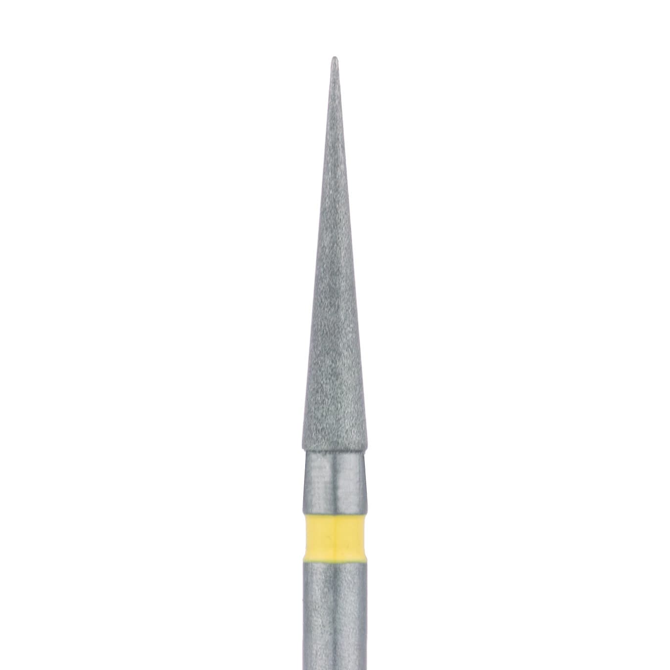 Meisinger Multi-Use Diamond Bur, FG, Long Needle, #859C, 1.6 mm, Extra Fine (Yellow), 5/Pk, 859C-016-FG - Meisinger Multi-Use Diamond Burs, FG, Long Needle, # 859C, 1.6 mm, Extra Fine, Yellow, 5/Pk, 859C-016-FG - Image 1