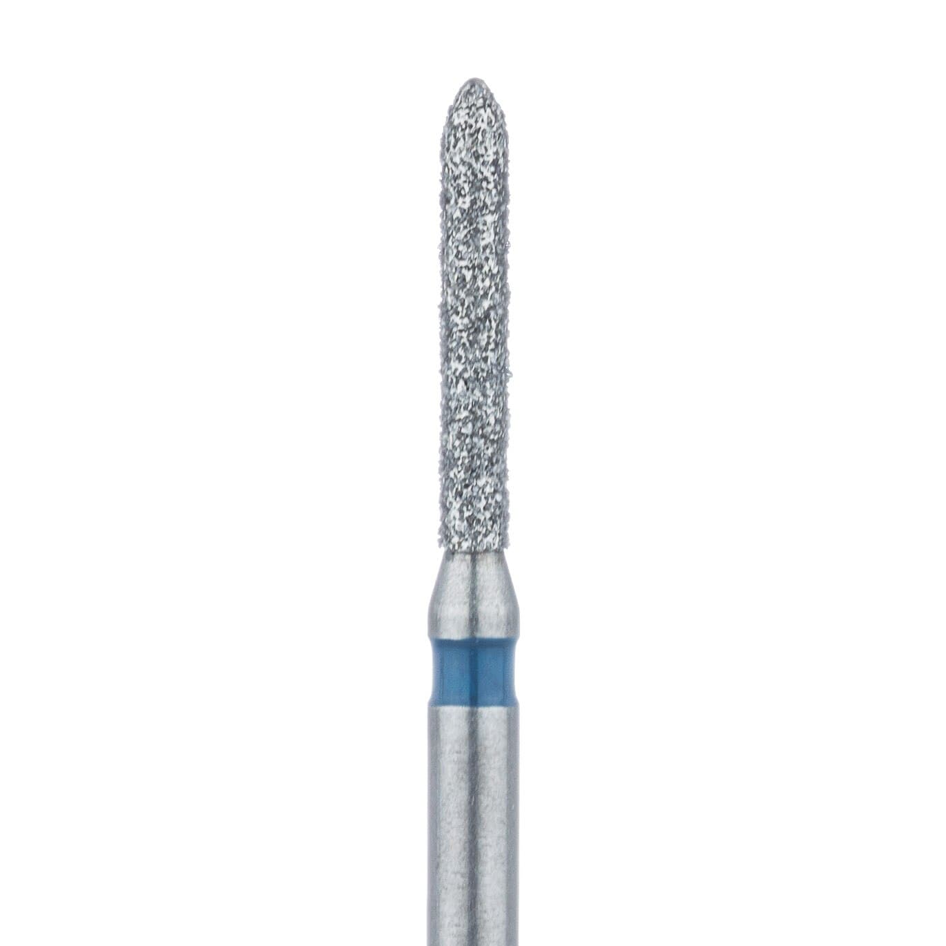 Meisinger Multi-Use Diamond Bur, FG, Long Torpedo, #868, 1.2 mm, Medium Grit, Blue Ring, 5/Pk, 868-012-FG - Meisinger Multi-Use Diamond Burs, FG, Long Torpedo, # 868, 1.2 mm, Medium, Blue, 5/Pk, 868-012-FG - Image 1