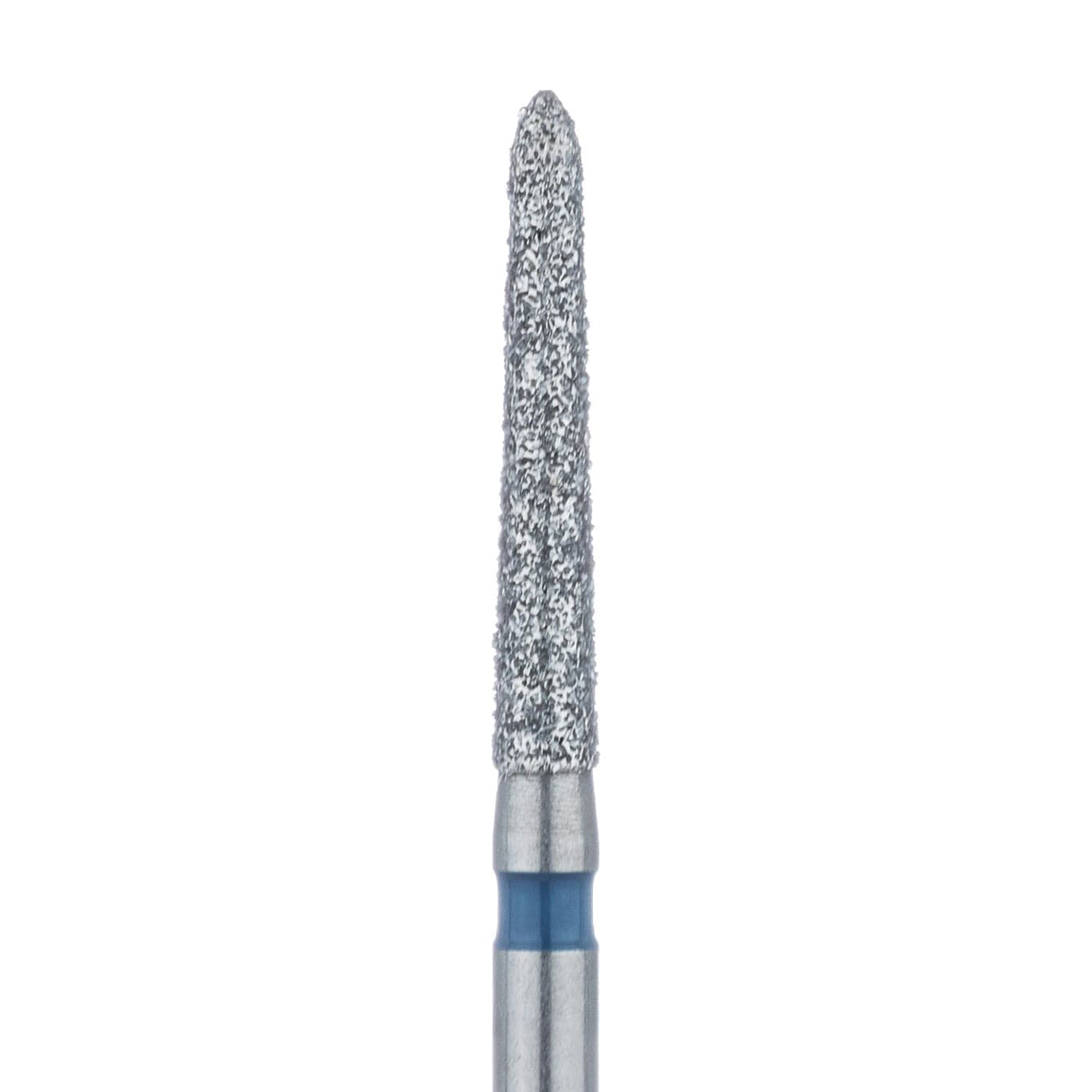 Meisinger 879-016-FG Diamond Bur, Medium Grit, Blue Ring, Cylinder/Bevel End, 1.6 mm Head Diameter, 10.0 mm Head Length, Friction Grip, 5/Pkg - Diamond Instruments – FG, Medium, Blue, Cylinder, Bevel End, 5/Pkg - 879-016-FG, 1.6 mm Head Diameter, 10.0 mm Head Length - Image 1