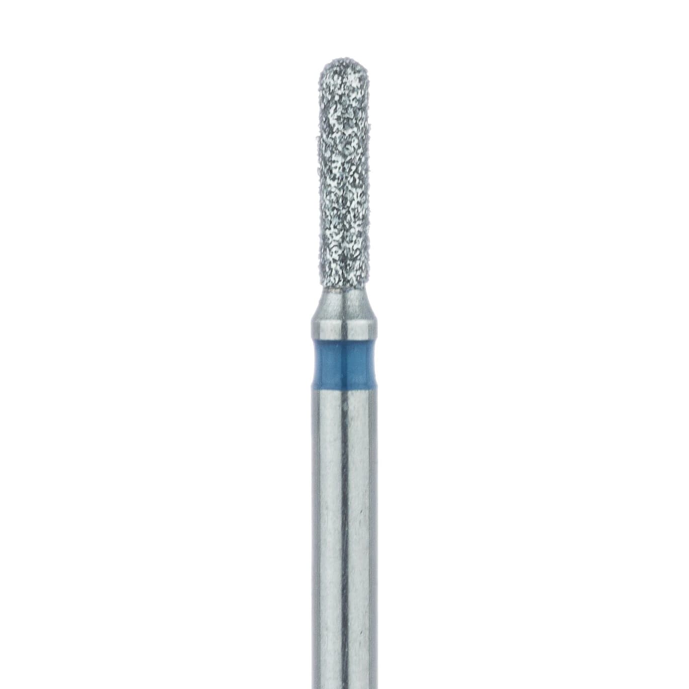 Meisinger 880-012-FG Diamond Bur, Medium Grit, Round End Cylinder, Friction Grip, 1.2 mm Head Diameter, 5.0 mm Head Length, 5/Pkg - Diamond Instruments – FG, Medium, Blue, Cylinder, Round End, 5/Pkg - 880-012-FG, 1.2 mm Head Diameter, 5.0 mm Head Length - Image 1