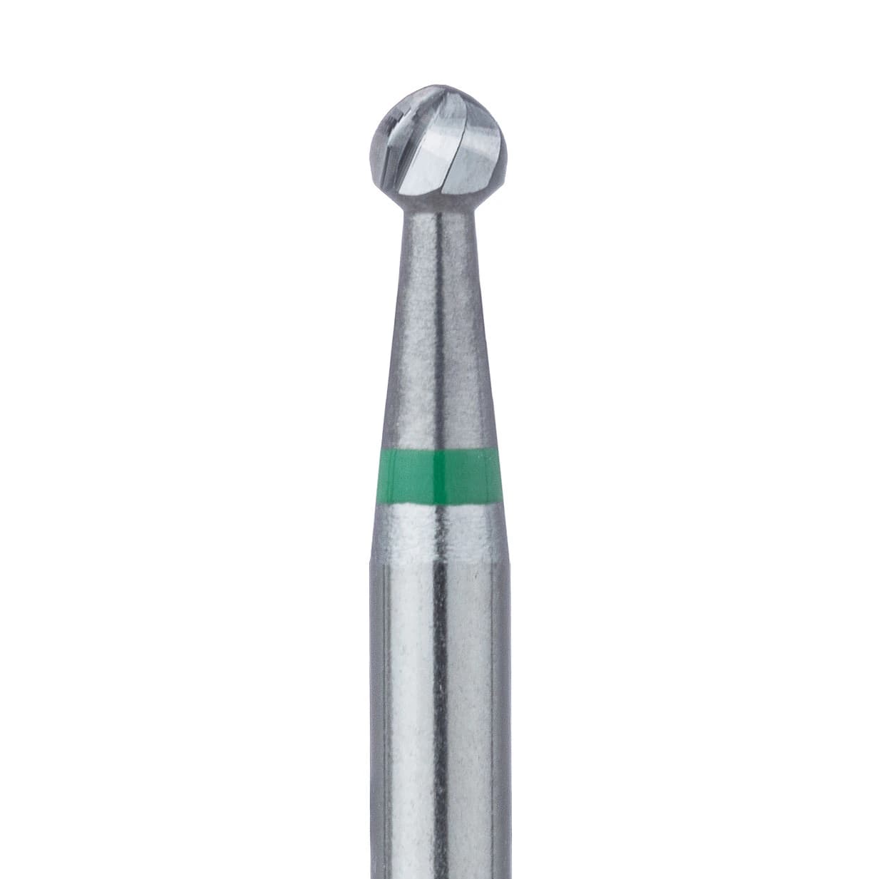 Meisinger Tungsten Carbide Bur #8S, Round, Right-Angle Long (RAL) Shank, 2.3 mm Head, 5/Pkg, HM1S-023-RAL - Tungsten Carbide Burs – HM1S Round RA L, 26 mm Shank Length, 5/Pkg - Bur #8S, 2.3 mm Diameter - Image 1