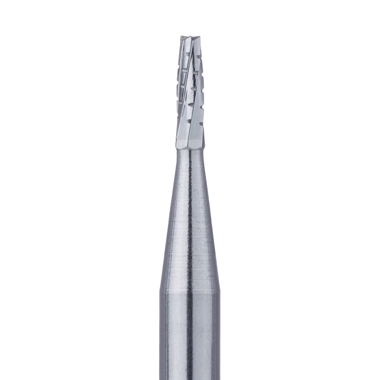 Meisinger #701 Operative Tungsten Carbide Bur, Flat End Taper, Right Angle (RA), X-Cut, 1.2mm, 5/Pk, HM33-012-RA - #701 Operative Carbide Bur Flat End Taper RA Pack of 5 - Image 1