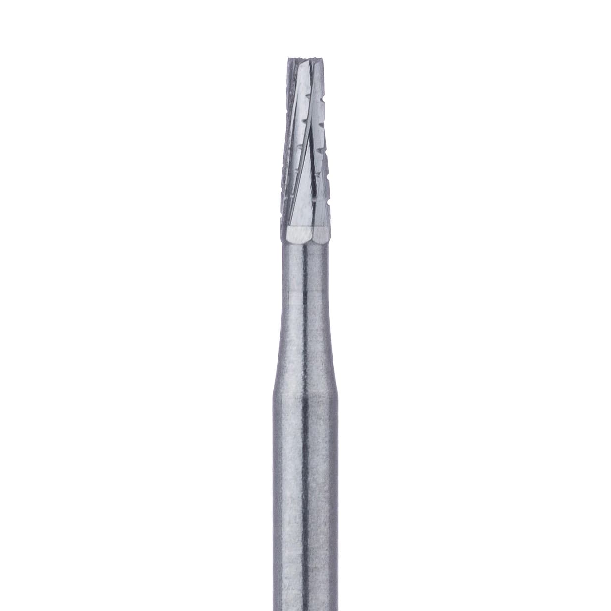 Meisinger Carbide Bur #701 X-Cut Tapered Fissure, Flat End, Friction Grip Extra Long/Surgical, 1.2 mm, 5/Pack, HM33-012-SU - Meisinger Carbide 1.2mm X-Cut Tapered SU 5Pk - Image 1