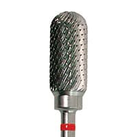 Meisinger Tungsten Carbide Lab Bur, Cylinder Round End, Fine Cross-Cut, HP, 6.0 mm Diameter, 13.7 mm Head Length, Red Ring, HM 72FX-060 - Tungsten Carbide Cutters – HP, FX, Round End, X-Cut Fine, Red Ring - Cylinder, Round End, HM 72FX-060, HP, 6.0 mm Diameter, 13.7 mm Head Length - Image 1