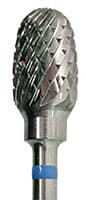Meisinger HM 73GX-060-HP Lab Carbide Bur, Medium Egg/Football Shape, 6.0 mm Diameter, Handpiece, 1 Each - Lab Bur Carbide Cutters – GX, X Cut, Medium, HP, 1/Pkg - Size 73GX, 6.0 mm Diameter - Image 1