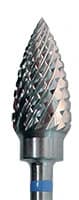 Meisinger Lab Carbide Bur HM78GX-060-HP, Medium Crosscut Flame, HP Handpiece, 6.0 mm Diameter, 1/Pkg - Lab Bur Carbide Cutters – GX, X Cut, Medium, HP, 1/Pkg - Size 78GX, 6.0 mm Diameter - Image 1