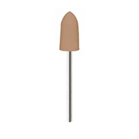 Meisinger DCA08-140-HP-BRN Zirconia Polisher, Flame Shape, Brown Fine Grit, HP Handpiece, 14mm, 1/Pack - DCA08-140 HP Brown Fine Diamond Polisher - Image 1