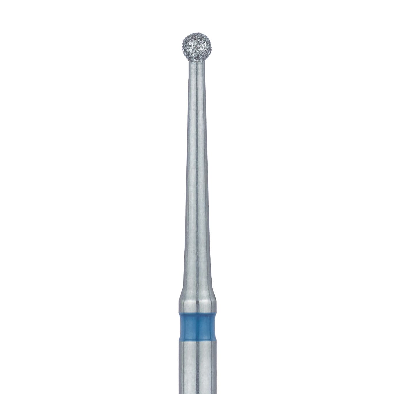 Meisinger 801L-012-FG Diamond Bur, Round, Medium Grit, Long, Friction Grip, 1.2 mm, 5/Pack - Meisinger Diamonds 801L-012-FG Medium 5/Pk - Image 1