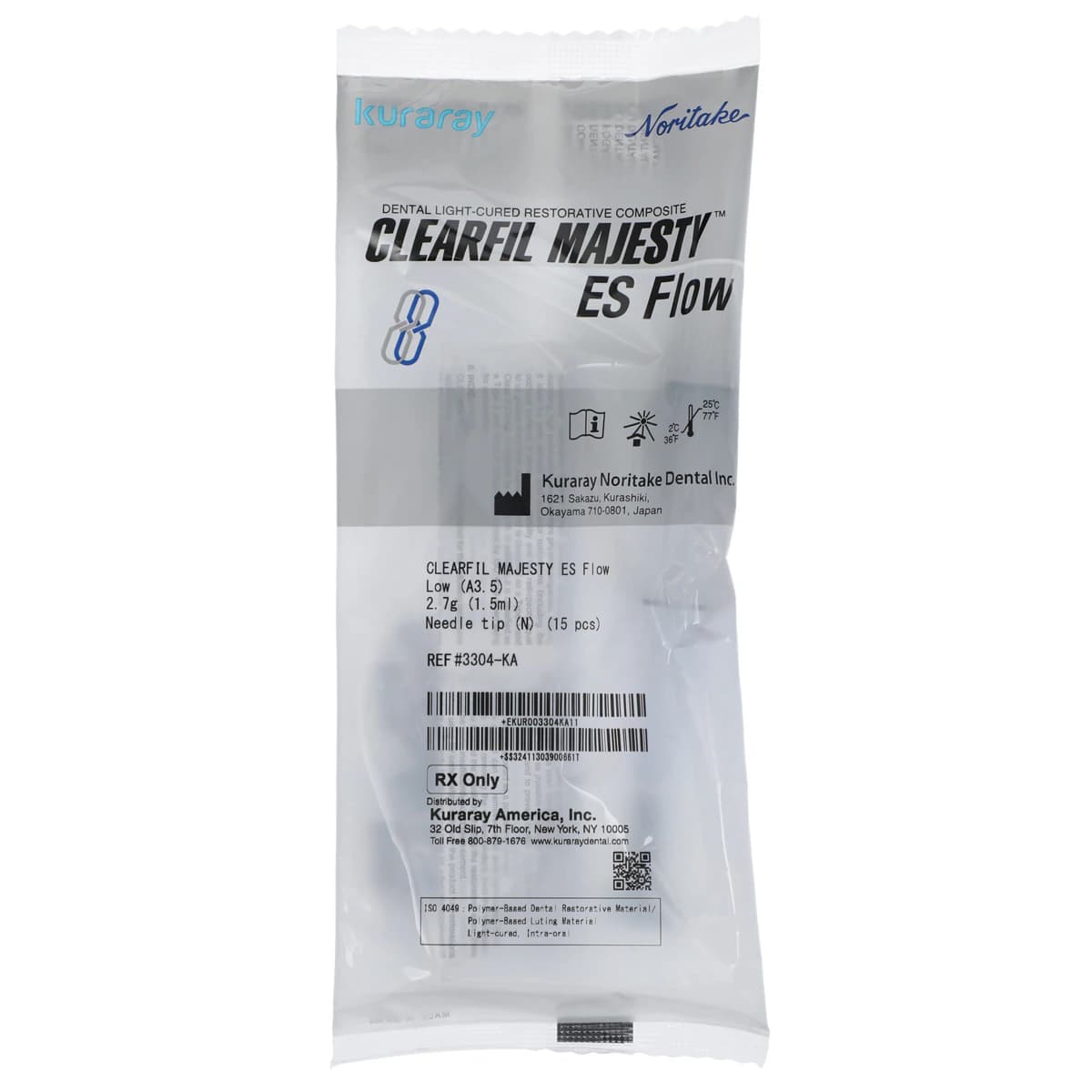 Clearfil Majesty ES Flow Flowable Composite, Light-Cure, Syringe, Shade A3.5, 2.7 g, 1/Pk, 3304KA - CLEARFIL MAJESTY ES Flow A3.5 2.7g Syringe - Image 1