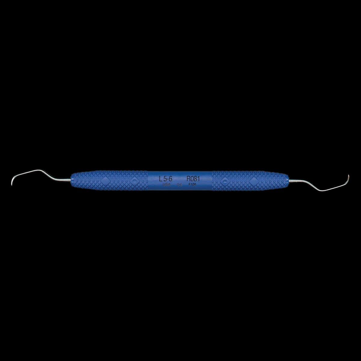 PDT Cruise Universal Curette, Langer 5/6, Double-End, Blue Resin Handle, R081 - Langer 5-6 PDT Cruise Instrument R081 - Image 1