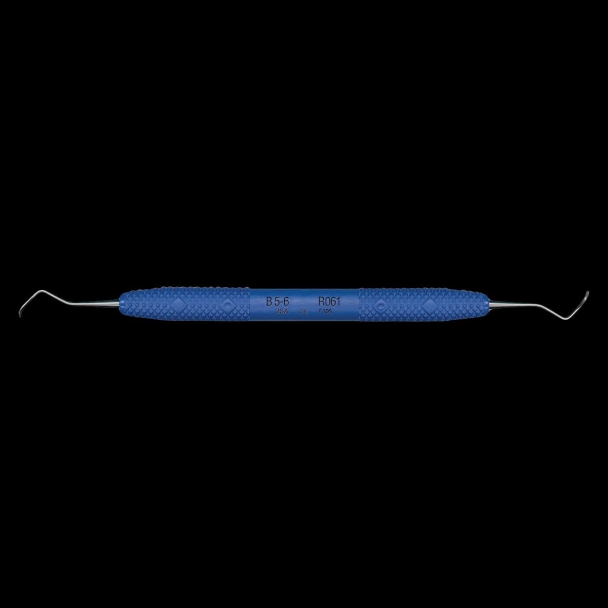 PDT Cruise Line Barnhart 5/6 Double-Ended Universal Curette, Nautical Blue Resin Handle, 6½", R061 - Barnhart 5-6 PDT Cruise Instrument R061 - Image 1