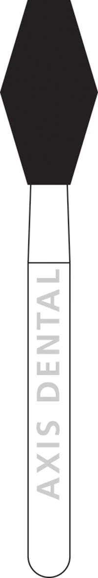 NTI® FG Diamond Bur, Medium Grit, Barrel, Bevel End, #811-037 (M811-037), 3.7 mm Diameter, 7.0 mm Length, Gray, 5/Pkg - NTI® FG Diamonds - Medium - #811-037 (7.0) - Image 1