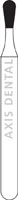 NTI Diamond Bur, Friction Grip (FG), Medium Grit, Pear Round End, #830-012, 1.2 mm Diameter, 2.7 mm Length, Gray, 5/Pk, M830-012 - NTI® FG Diamonds - Medium - #830-012 (2.7) - Image 1