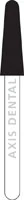 NTI FG Diamond Bur, Round End Taper, Medium Grit, #856-025 / M856-025, 2.5 mm Head Diameter, 8.0 mm Head Length, Gray, 5/Pkg - NTI® FG Diamonds - Medium - #856-025 (8.0) - Image 1