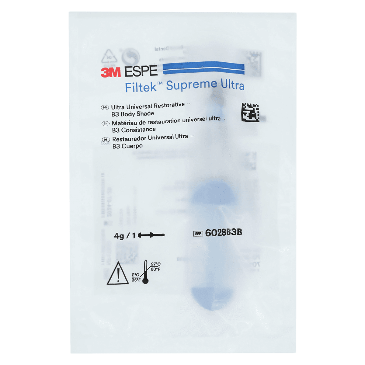 3M Filtek Supreme Ultra Universal Restorative Syringe Refill, B3 Body, 4 g, 6028B3B - Filtek Supreme Ultra Universal Syringe 4gm B3 Body - Image 1