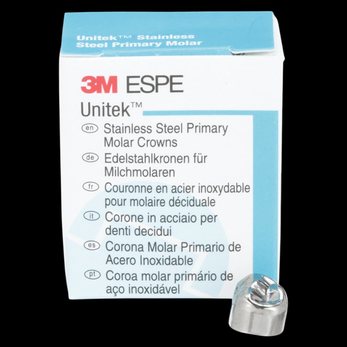 3M Unitek Stainless Steel Primary Molar Crown, First Primary Molar, Lower Right, Size 6 (LR6), 5/Pk, 900146 - Unitek Stainless Steel Crown, 1st Primary Molar, Lower Right, Size 6, 5/Pk, 900146 - Image 1