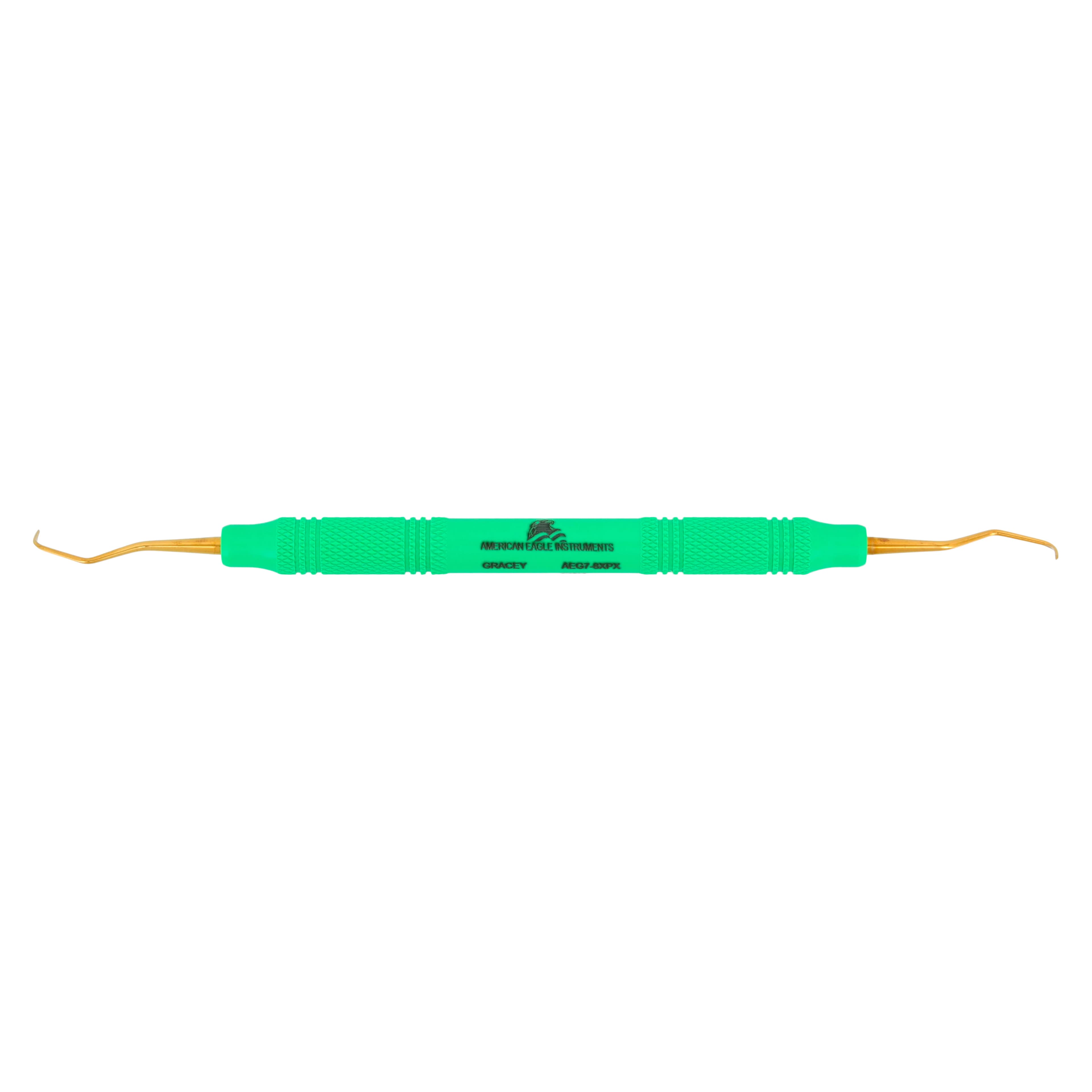 American Eagle Instruments Standard Gracey Curette, XP, #7-8, Pre-Molar/Molar, Double-Ended, EagleLite Resin Handle, 3/8", Green, 1/Pk, AEG7-8XPX - Standard Gracey Curette, XP, # 7-8, Pre-Molar/Molar, EagleLite Handle, Resin, 3/8", Green, 1/Pk, AEG7-8XPX - Image 1