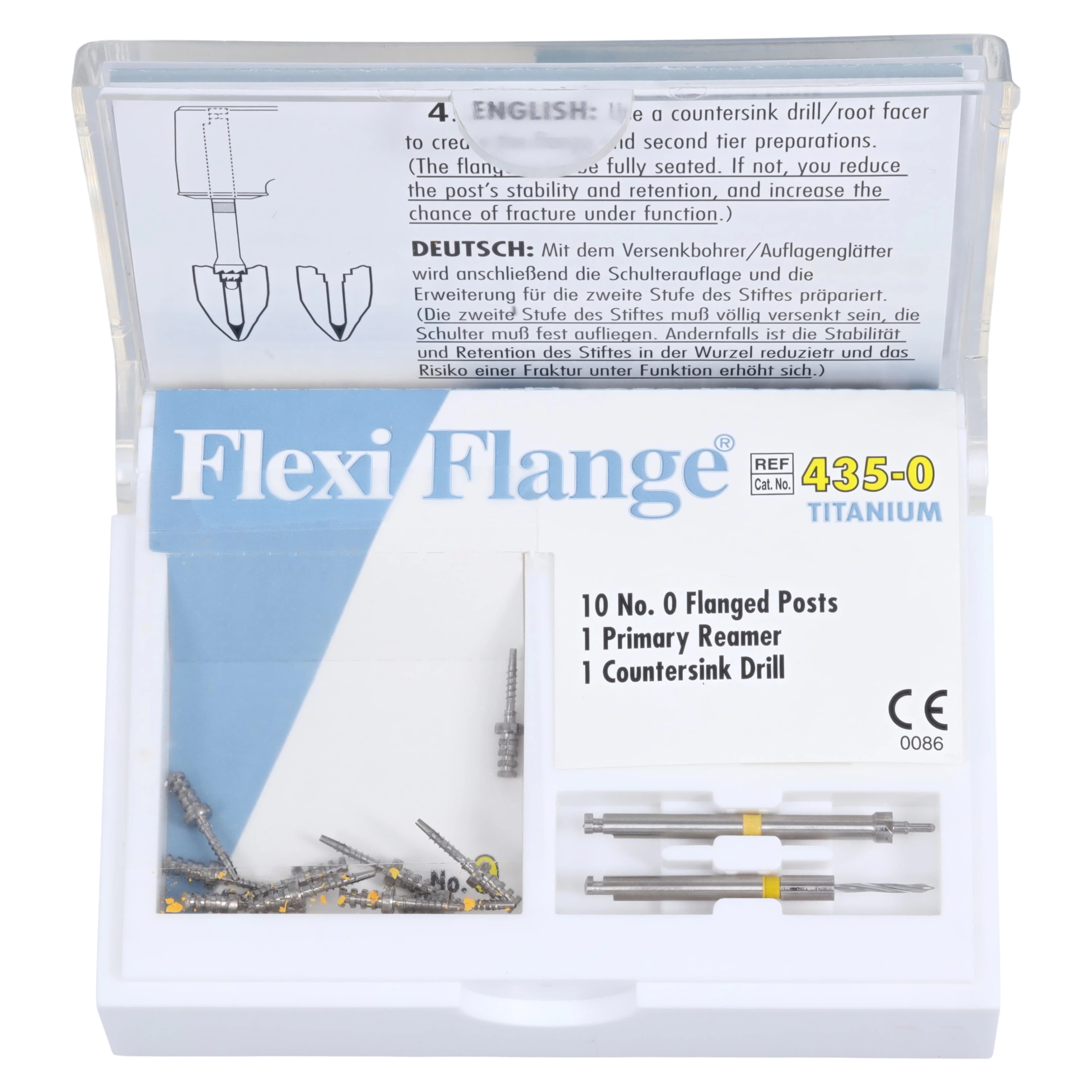 Flexi-Flange Post, Titanium, Standard Refill, Size 0, Yellow, 10/Pk, 435-0 - Flexi-Flange Post, Titanium, Standard Refill, # 0, Yellow, 10/Pk, 435-0 - Image 1