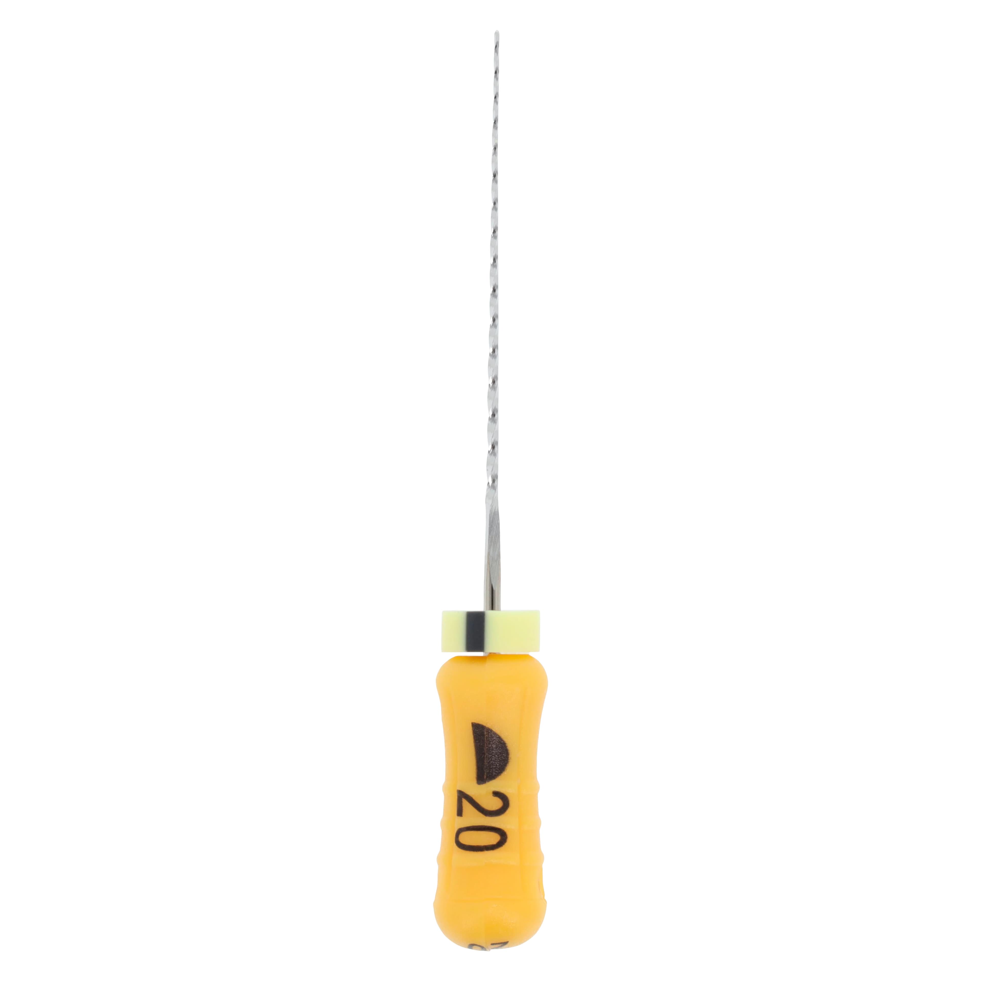 SafeSiders Endodontic Hand Reamers, 21 mm, 0.02 Taper, Size #20, Yellow, Stainless Steel, 6/Pkg, 5021-20 - SafeSiders, , 21 mm, 6/Pkg, #20, 02Taper, 5021-20 - Image 1