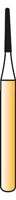 Alpen Carbide Trimming & Finishing Bur, Round End Taper, 12 Flute, Friction Grip, #7642, 1.0 mm Diameter, Pack of 5 - Alpen® Trimming & Finishing Burs - 12-Blade - #7642 - Image 1