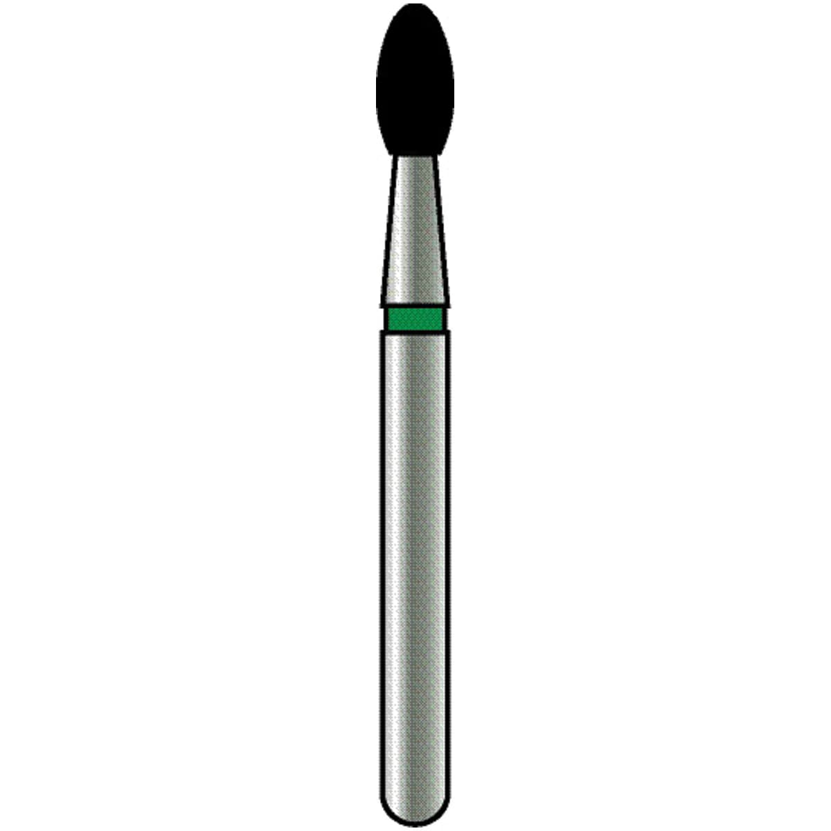 Alpen X1 Single-Use Diamond Bur, FG, Egg #379-018C, Coarse, Green, 1.8 mm, 25/Pk, X379C018 - Alpen X1, Diamond Single Use Burs, FG, # 379-018C, Egg, Coarse, Green, 25/Pk, X379C018 - Image 1