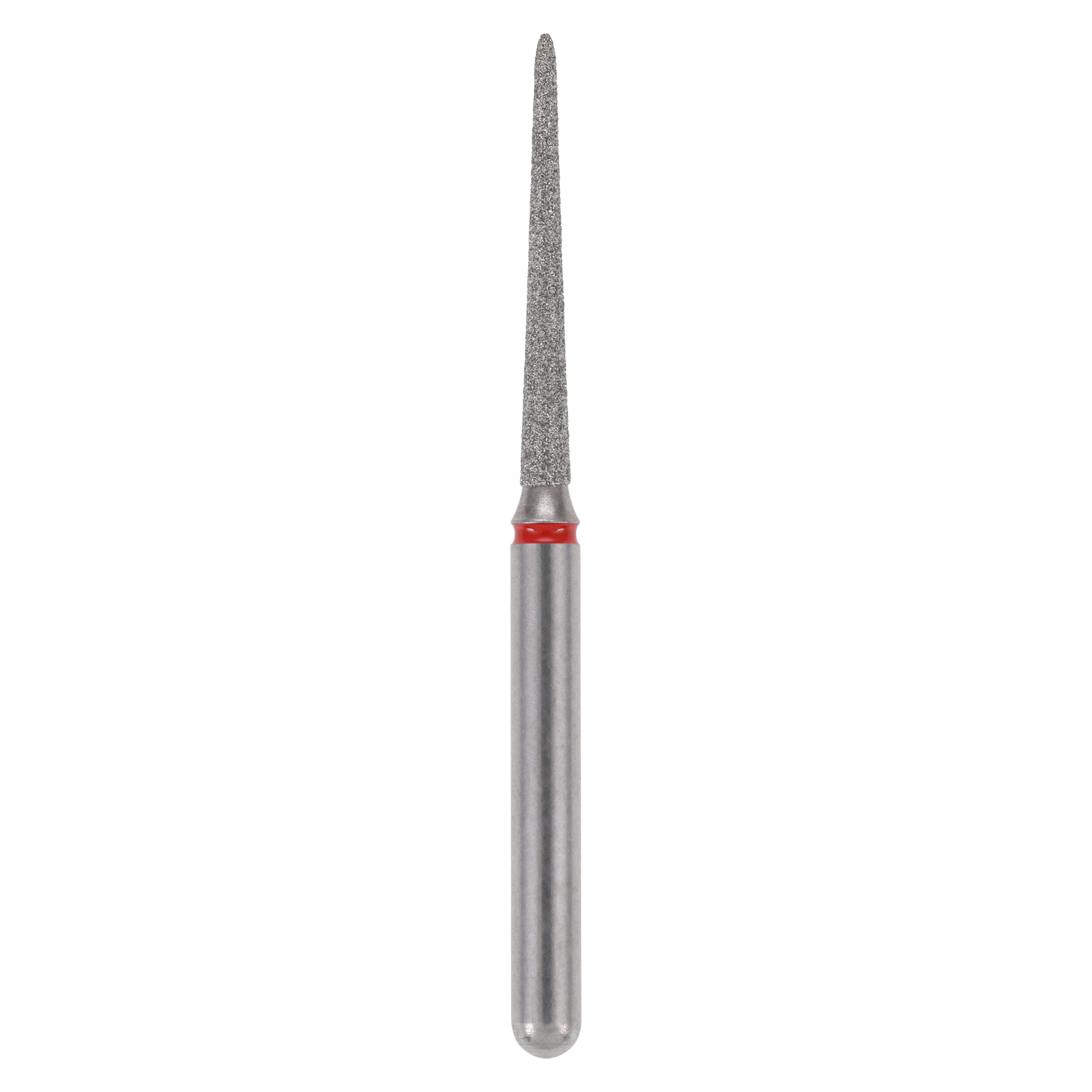 Alpen x1 Sterile Single-Use Diamond Bur, FG, #859-012F, Pointed Cone, Fine, Red, 1.2 mm, 25/Pk, X859F012 - Alpen X1, Diamond Single Use Burs, FG, # 859-012F, Flame, Fine, Red, 25/Pk, X859F012 - Image 1