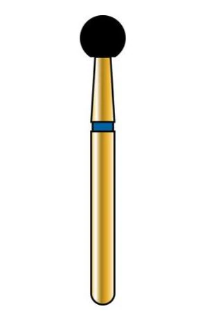 Alpen Multi-Use Diamond Bur, Round, Friction Grip (FG), Super Coarse, #801-029, 2.9 mm Head, Black Ring, 5/Pkg - Alpen® Diamonds - Super Coarse - #801-029 - Image 1