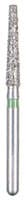 BluWhite Diamond™ Bur FG 760C, Coarse, Green Ring, Cone Taper Flat End, Friction Grip, 1.8 mm Diameter, 9.8 mm Length, 5/Pkg - BluWhite Diamond™ Burs – FG, Coarse, Green, Cone, Taper Flat End, 5/Pkg - # 760C, 1.8 mm Diameter, 9.8 mm Length - Image 1