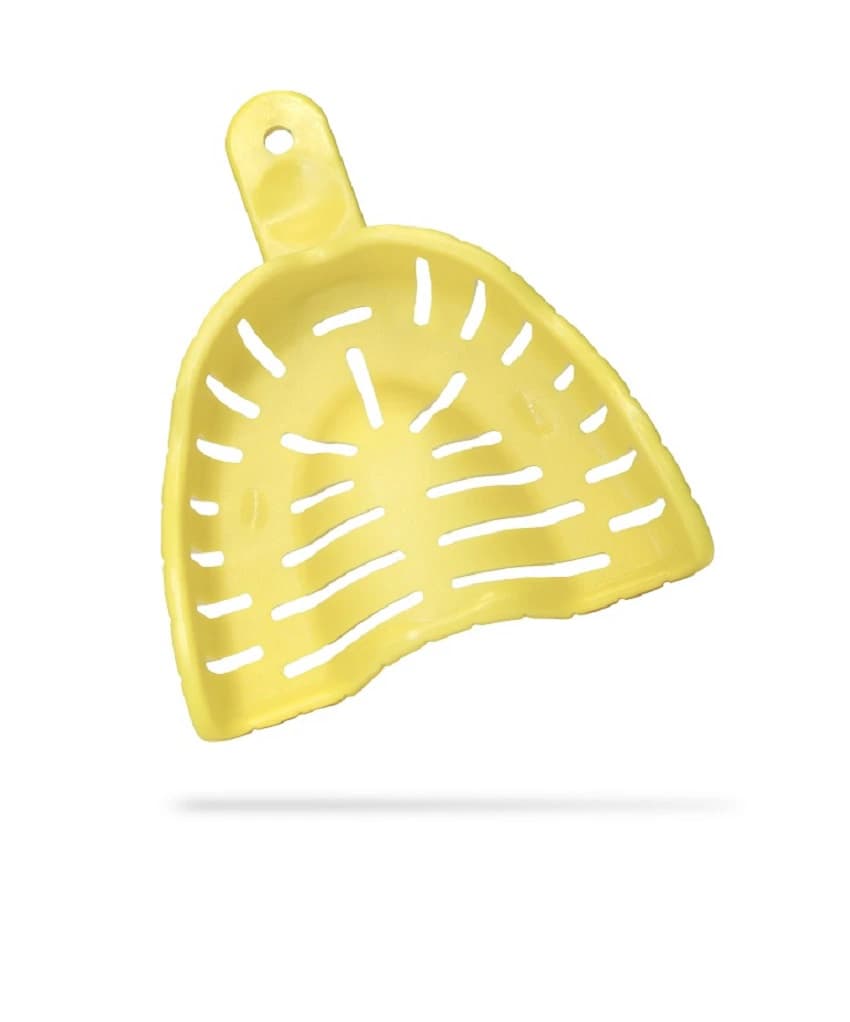 AccuDent XD Dentate Impression Trays, #4 Upper Medium, Disposable Perforated Plastic, 12/Pack, 673707 - AccuDent XD Dentate Tray #4 Upper Medium (12) - Image 1