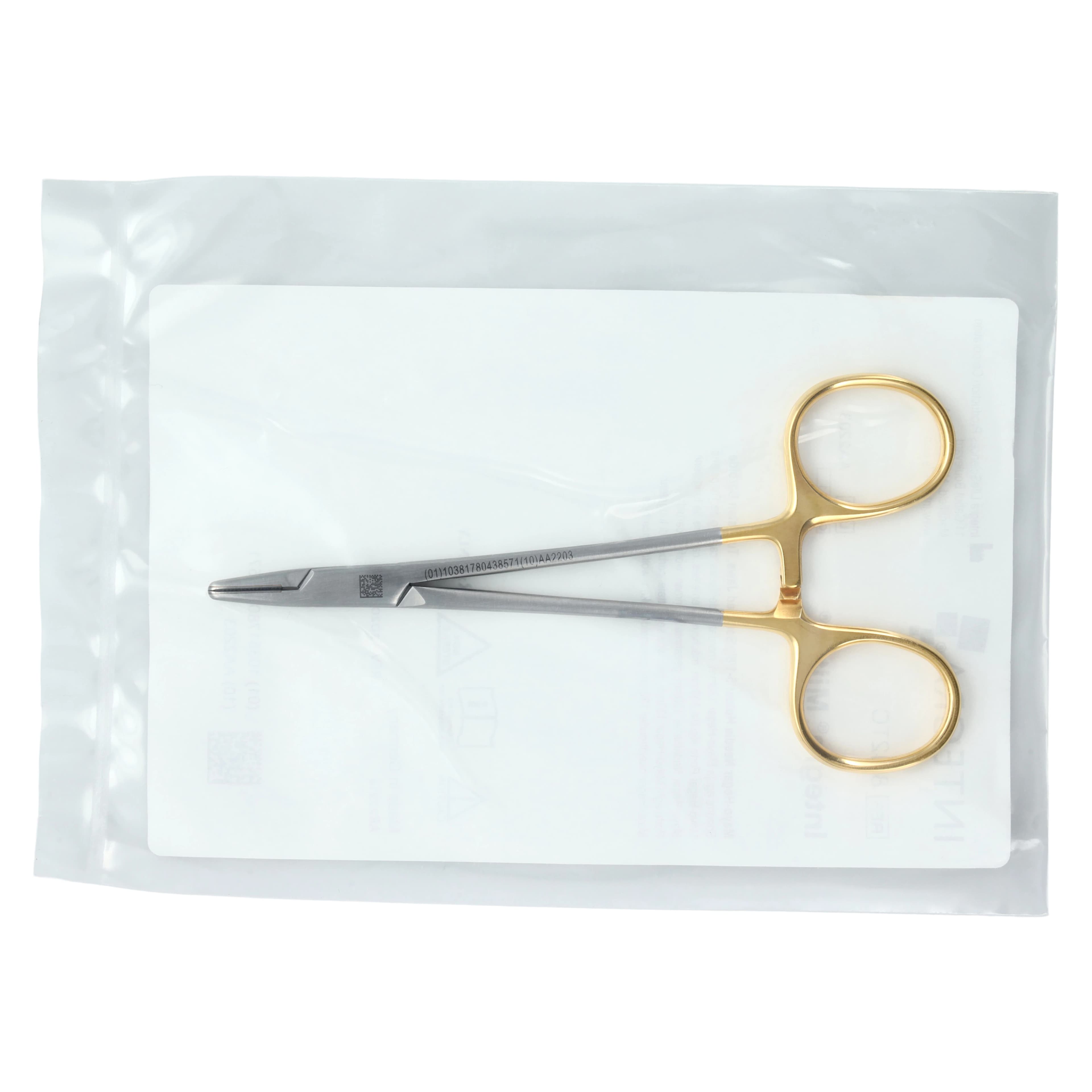 Mayo-Hegar Needle Holder, Serrated Jaws, Tungsten Carbide, Stainless Steel, 5-1/8" - Needle Holder Mayo-Hegar TC SS - Image 1