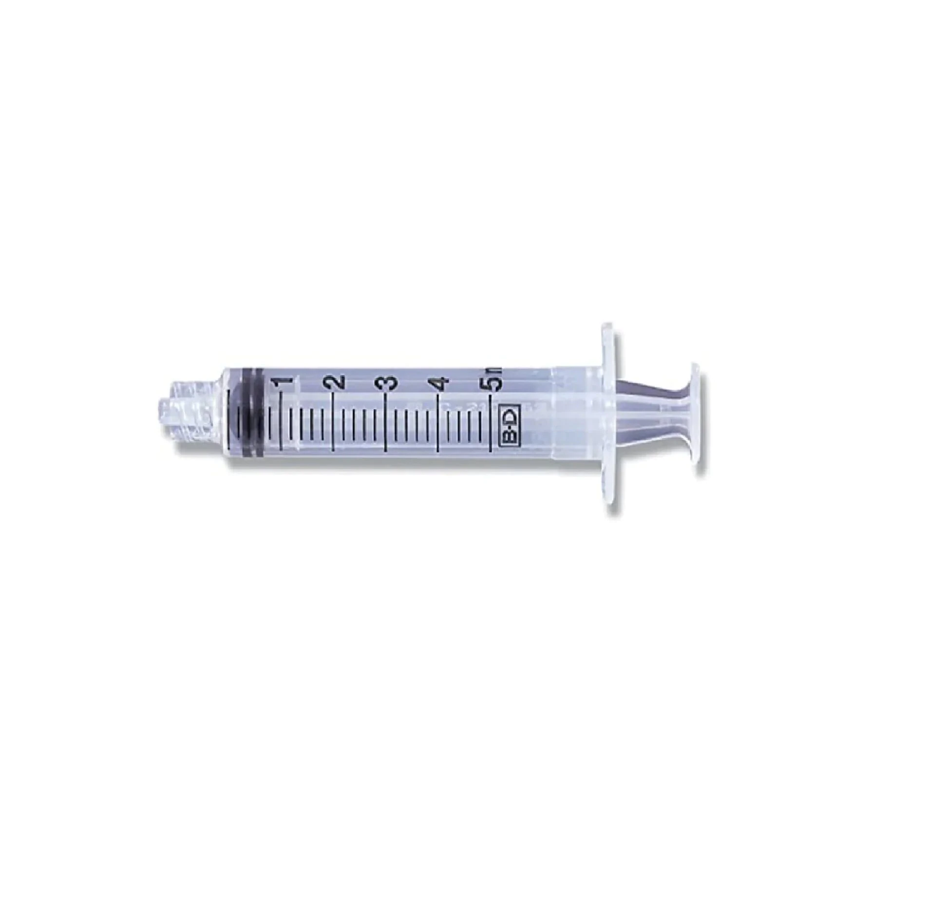 BD Luer-Lok Disposable Syringe, 5 mL, Low Dead Space, 0.2 mL Graduations, Sterile, Without Needle, 125/Box, 309646 - Syringe Only Luer-Lok - Image 1