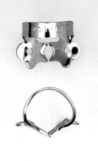 Ivory Stainless Steel Rubber Dam Clamp, Winged, #1A, Bicuspid/Anterior, 50057308 - Ivory, Rubber Dam Clamp, # 1A, 50057308 - Image 1