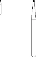 SS White Standard Operative Round Carbide Burs, Friction Grip (FG), #1/2, 10/Pk - Standard Operative Carbide Burs, FG, Round, # 1/2, 10/Pk - Image 1