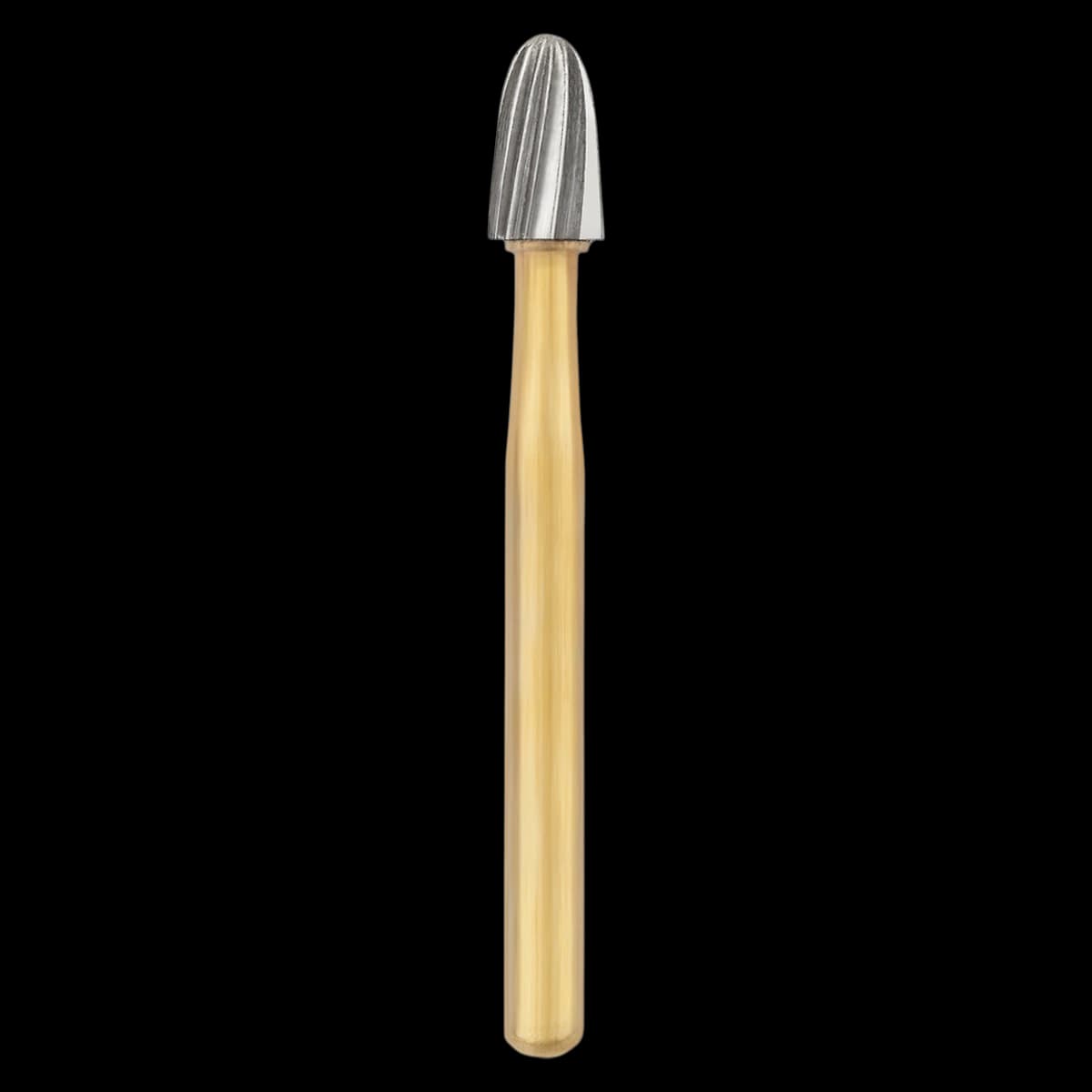 SS White® 7408G Sterile Trimming and Finishing Carbide Bur, FG, Football/Egg Shape, 12 Blade, 25/Roll - SS White® Trimming and Finishing Sterile Carbide Burs – FG, Football, 25/Pkg - 12 Blade, # 7408 - Image 1
