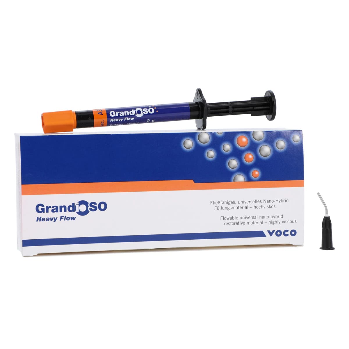 GrandioSO Heavy Flow Flowable Composite, Light-Cure, High Viscosity, Shade A3, 2g Syringe Refill, 2/Pk, 2686 - GrandioSO Heavy Flow 2g Syringe Shade A3 Pack of 2 - Image 1