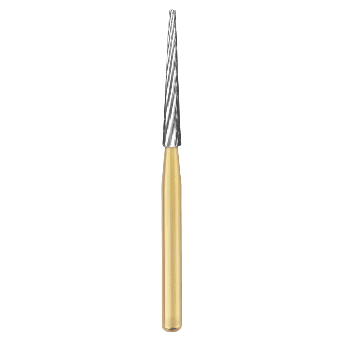 SS White 7204 Trimming and Finishing Carbide Bur, FG, Tapered Fissure, Flat End, 12 Blade, Sterile, 25/Roll - 7204 Blade Finish Dur Finish Sterile 12 Blades Roll of 25 - Image 1