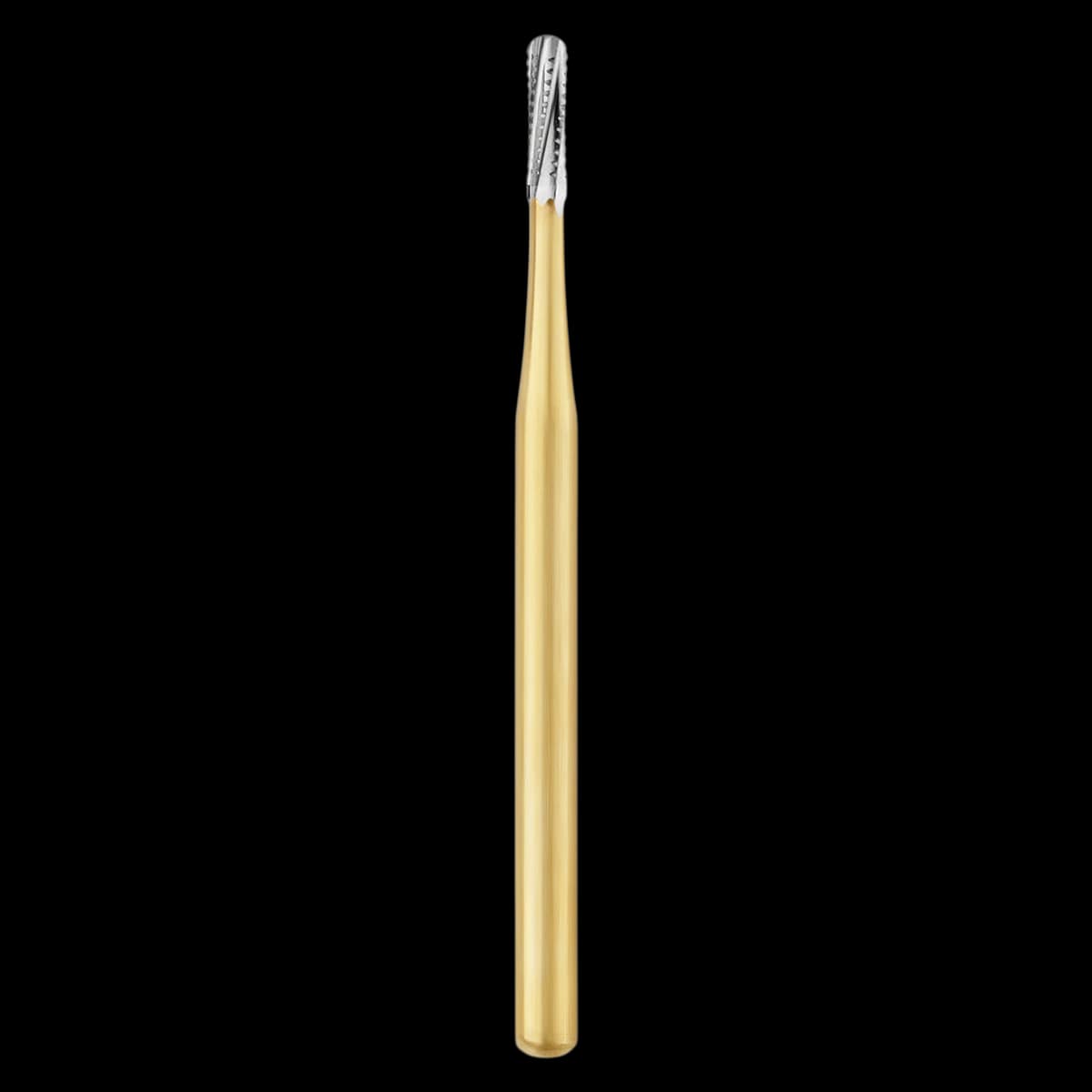 SS White Great White Gold Carbide Bur, #1557SL, Straight Fissure Round End, Friction Grip, 5/Pk, 18225-5 - Great White Gold Carbide Bur, 1557SL, 5/Pk, 18225-5 - Image 1