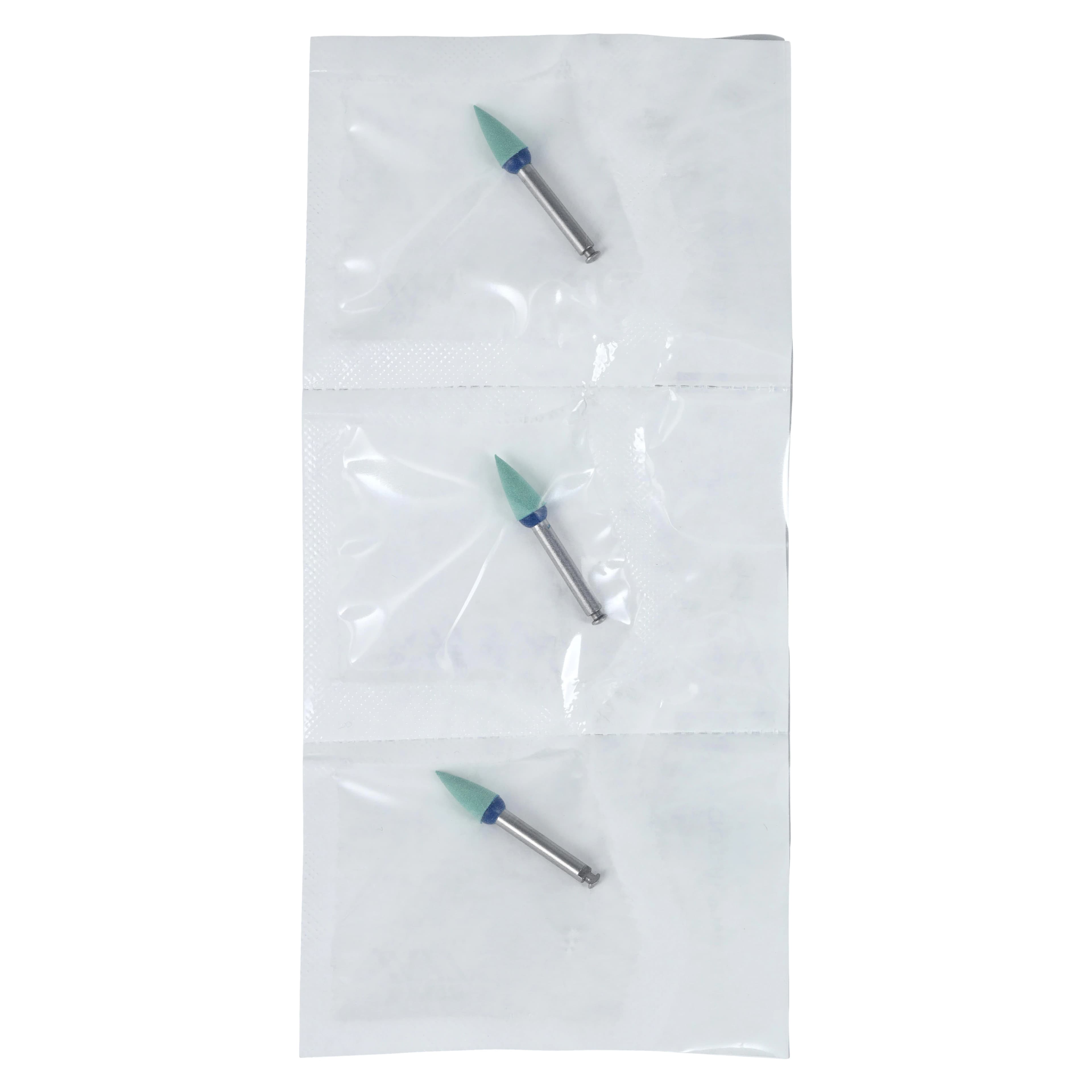 Jazz ZA2S Zirconia-Alumina 2-Step Universal Polishing System, Medium, RA, Flame, Sterile, 3/Pkg, 89112-S3 - Jazz® ZA2S Zirconia-Alumina 2-Step Universal Polishing System - Sterile - Medium RA - Flame - Image 1