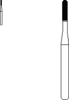 Great White Gold Series Carbide Burs, FG, Straight Cross Cut Fissure, #GW1557, 10/Pk, 18221 - Great White Gold Series Carbide Burs, FG, Straight Cross Cut Fissure, # 1557, 10/Pk, 18221 - Image 1