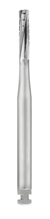 SS White Standard Operatory Carbide Bur, RA (Right-Angle Latch), Straight Fissure Crosscut, Flat End, #558L, 1.2 mm Diameter, 5.0 mm Head Length, 10/Pkg - Standard Operatory Carbide Burs – RA, Straight Fissure, 10/Pkg - Flat End Crosscut, # 558L, 1.2 mm Diameter, 5.0 mm Length - Image 1