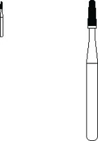 SS White FG #1171S Short Shank Taper Round End Plain Fissure Carbide Bur, 100/Pk - 1171S FG Carbide Pack of 100 - Image 1