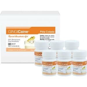 Gingicaine Topical Anesthetic Gel, Pina Colada, 1 oz Jar - GINGICAINE TOPICAL GEL PINA COLADA 1OZ - Image 1